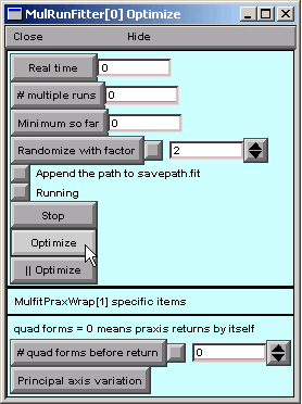 MulRunFitter[0] Optimize window -- clicking the optimize button