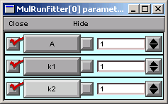 initial parameter panel